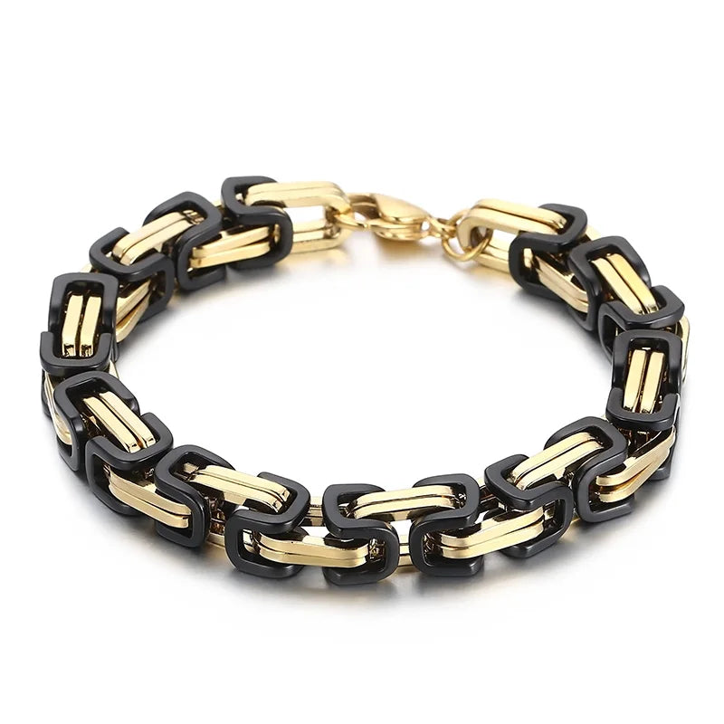 Byzantium Bracelet For Men Stainless Steel Chain Bracelets Available in 6mm and 8mm.