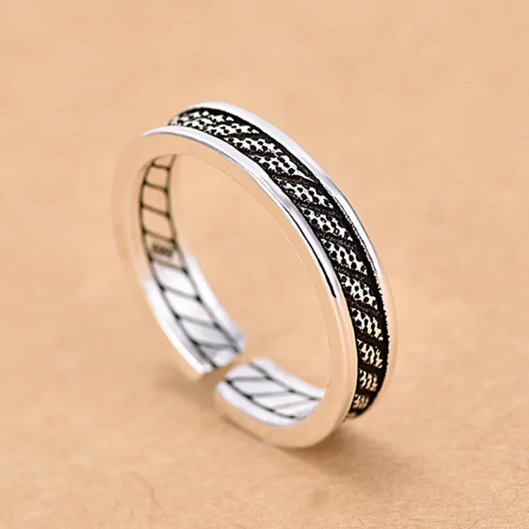 925 Sterling Silver Adjustable Ring