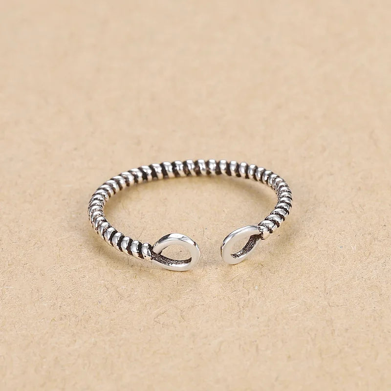 925 Sterling Silver Adjustable Ring