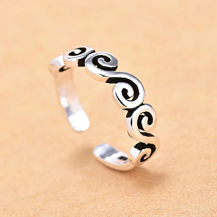 925 Sterling Silver Adjustable Ring