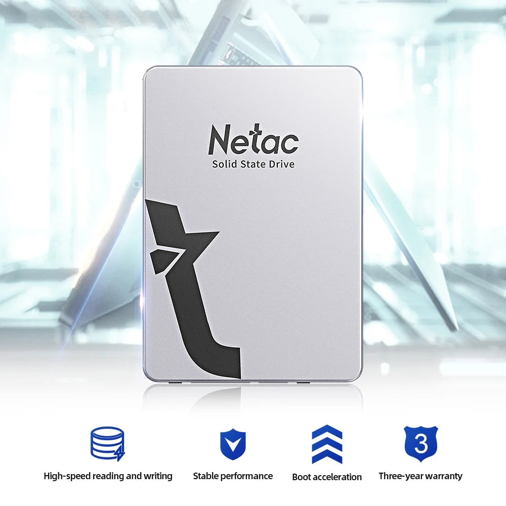 Netac SATA SSD 2.5" Available in 128GB, 256GB, 512GB, 1TB AND 2TB.