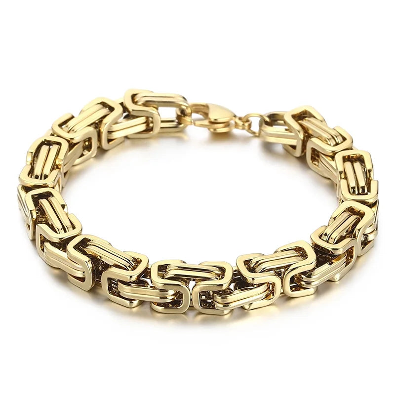 Byzantium Bracelet For Men Stainless Steel Chain Bracelets Available in 6mm and 8mm.
