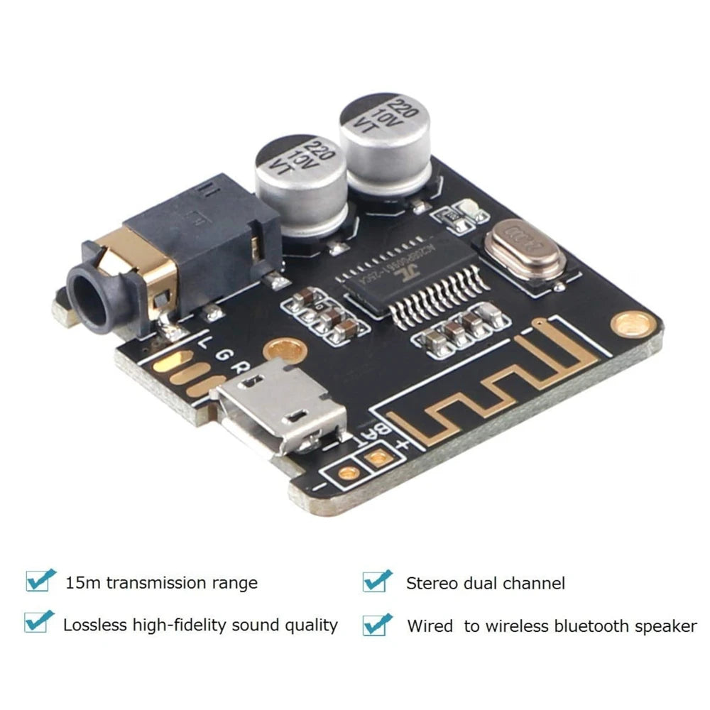 5.0 Bluetooth Audio MP3 Receiver Board Stereo Support