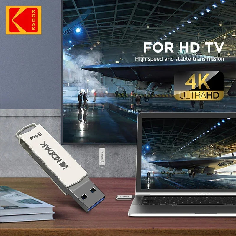 Kodak Type-C and USB Type A With FREE IPHONE ADAPTER. 2in1 USB Flash Drives Available in 32GB, 64GB, 128GB and 256GB. USB3.2 support.