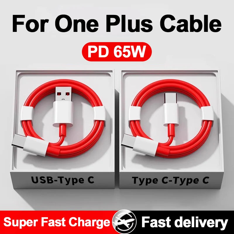 Oneplus USB Type C to Type C PD 65W Super Fast Charging Data Cable