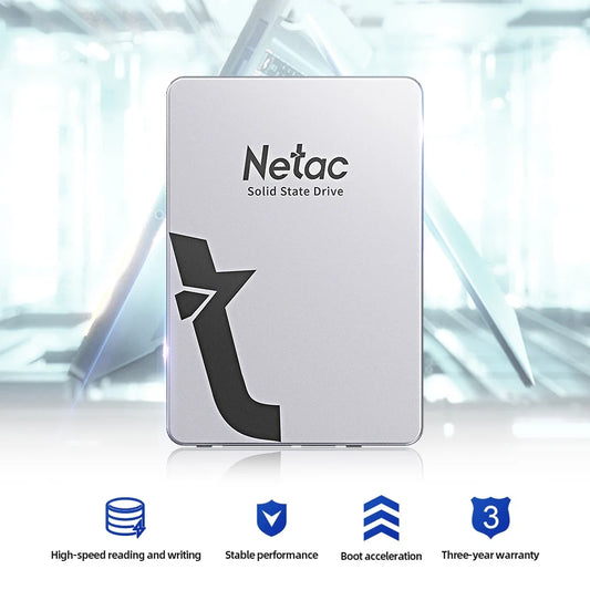 Netac SATA SSD 2.5" Available in 128GB, 256GB, 512GB, 1TB AND 2TB.